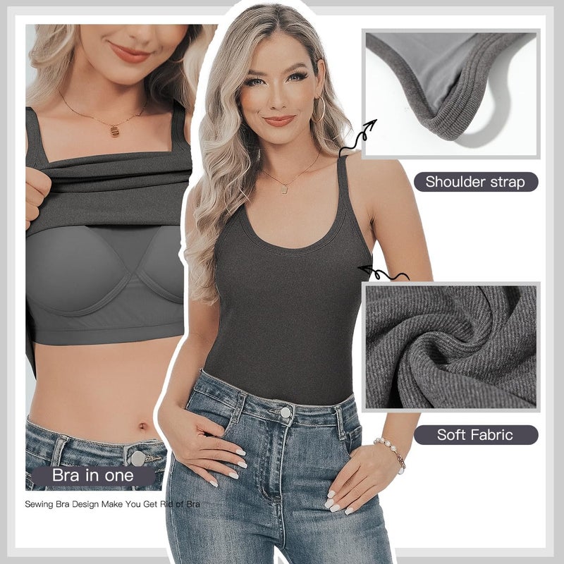 JOYSHAPER Thermal Tank Top for Women V Neck Sleeveless Vest for Winter Underwear Tops - Image 5